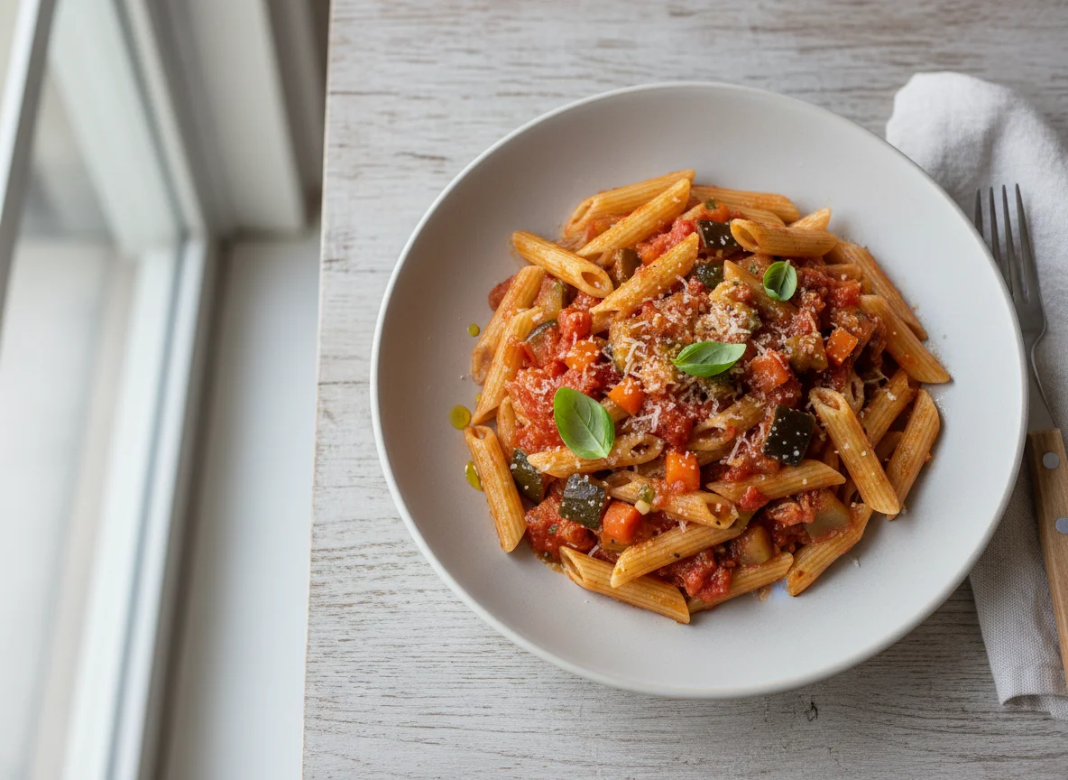 Penne Pasta with Vegetable Sauce photo