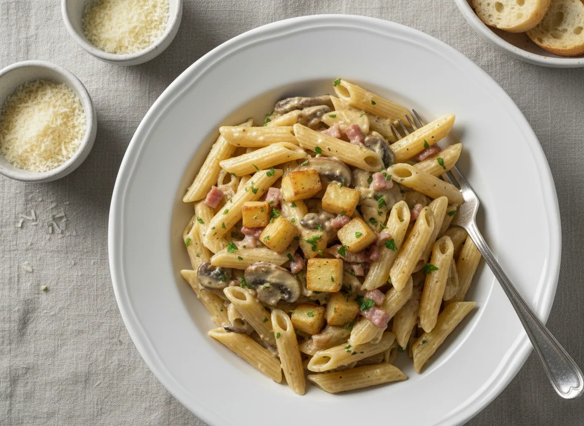 Penne with Cream Sauce photo
