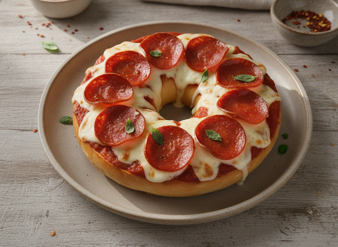 Pepperoni Pizza Bagel photo