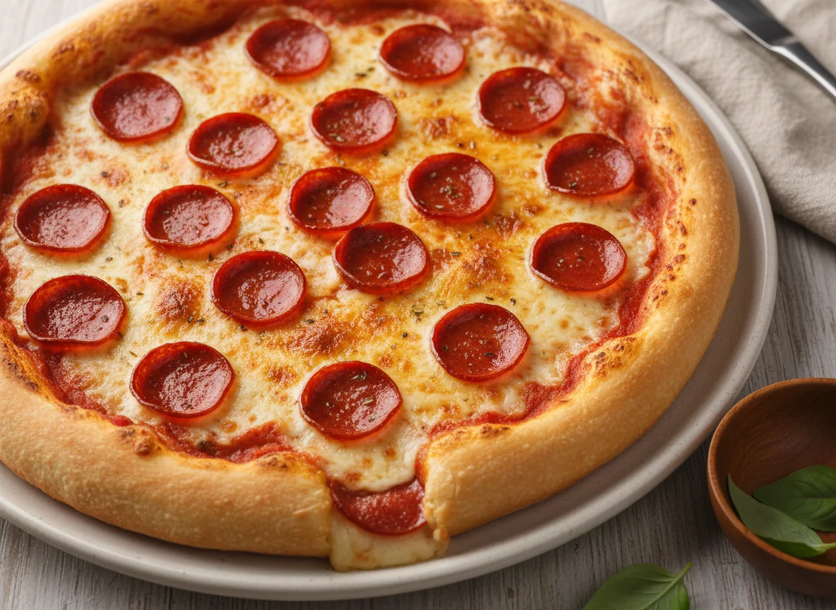 Pepperoni Stuffed Crust Pizza photo