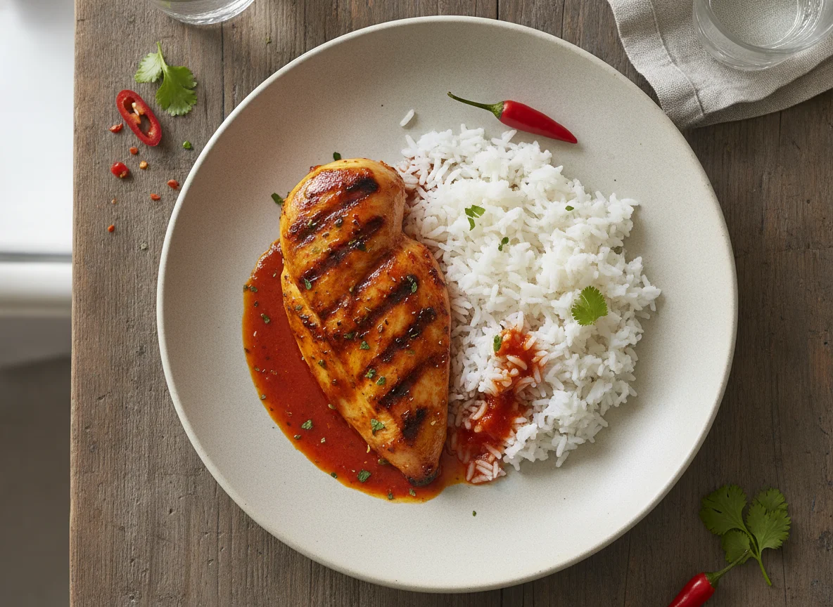 Peri-Peri Chicken with White Rice photo