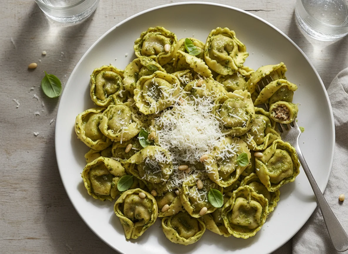Pesto Tortellini with Parmesan photo