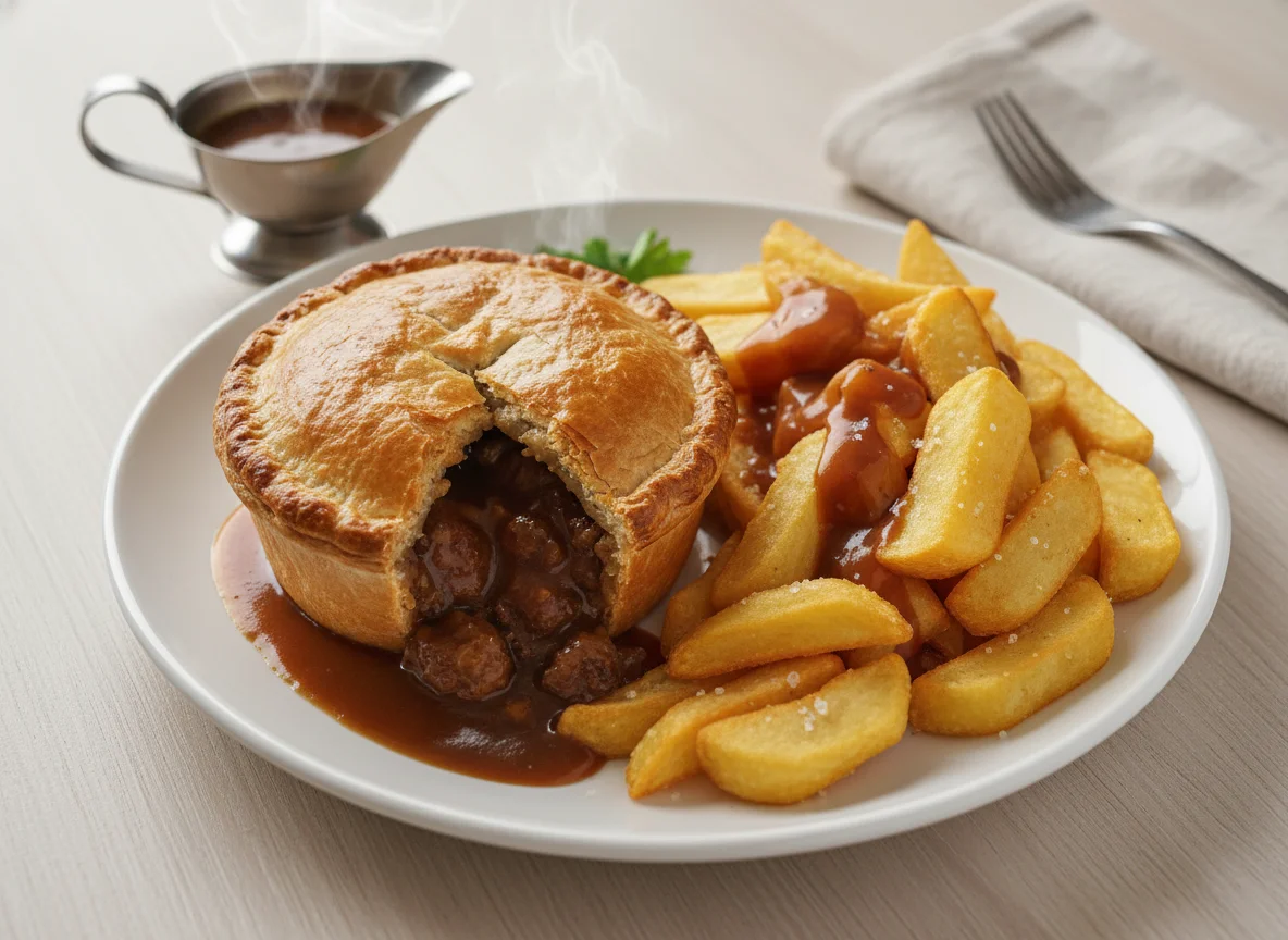 Pie and Chips with Gravy photo