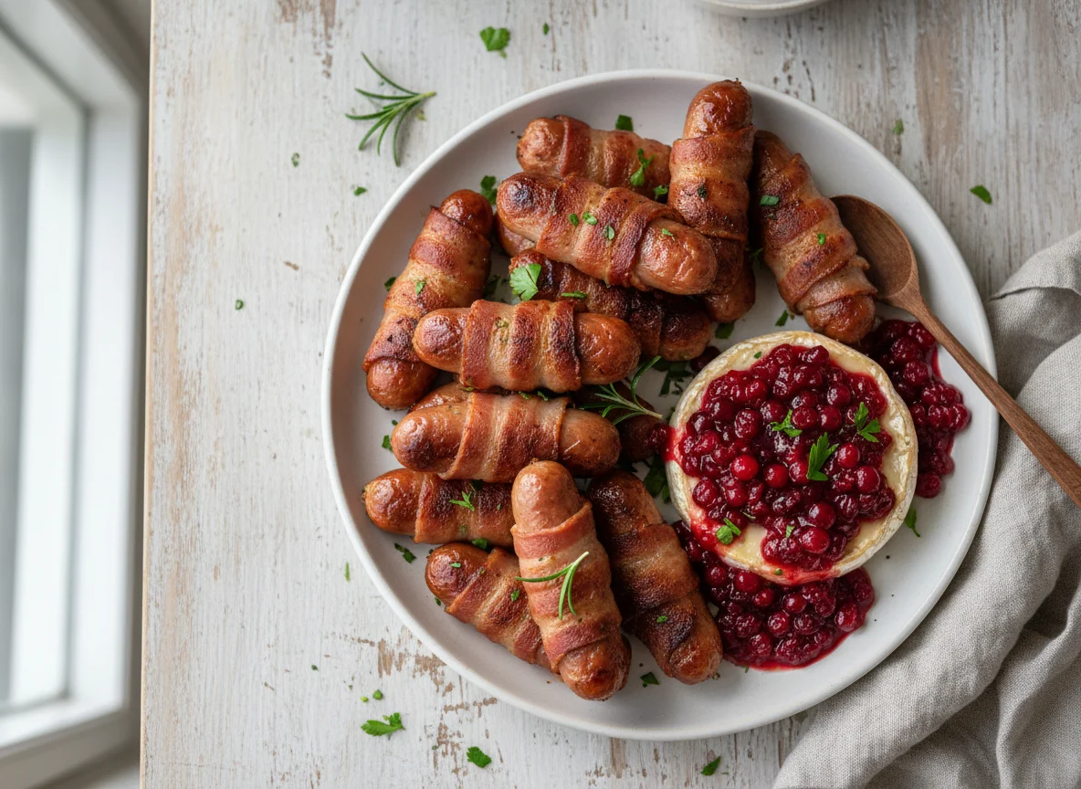 Pigs under blankets and brie & cranberry photo