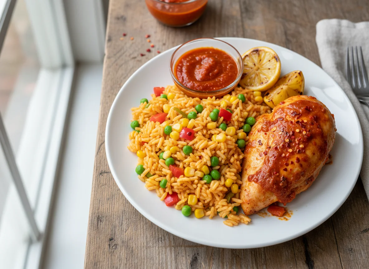 Piri Piri Chicken with Rice photo