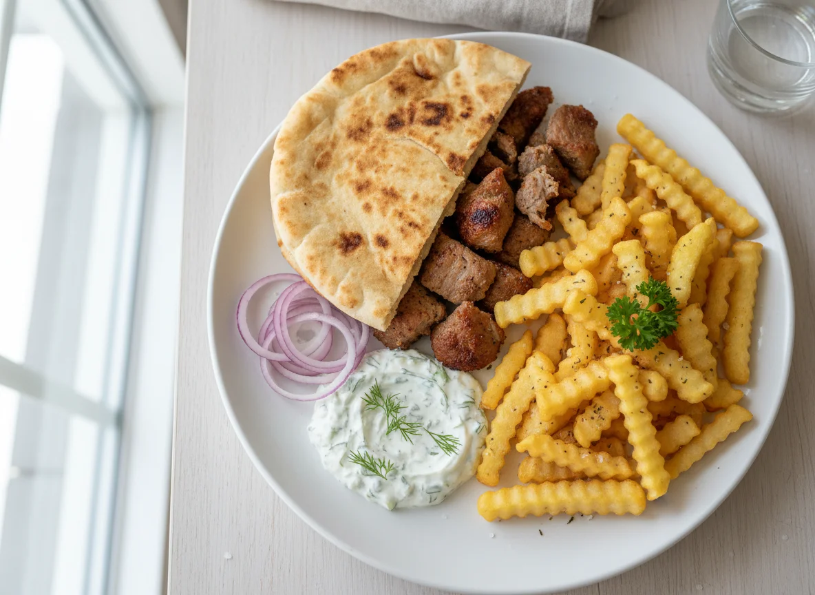Pita Gyros with Chips photo
