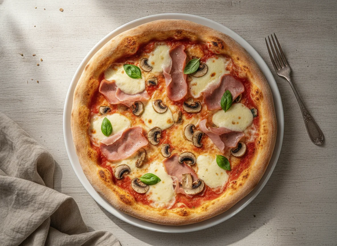 Pizza Prosciutto e Funghi photo