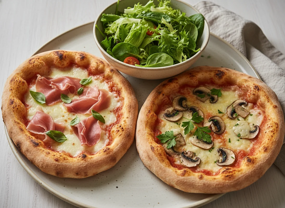Pizza with Salad photo