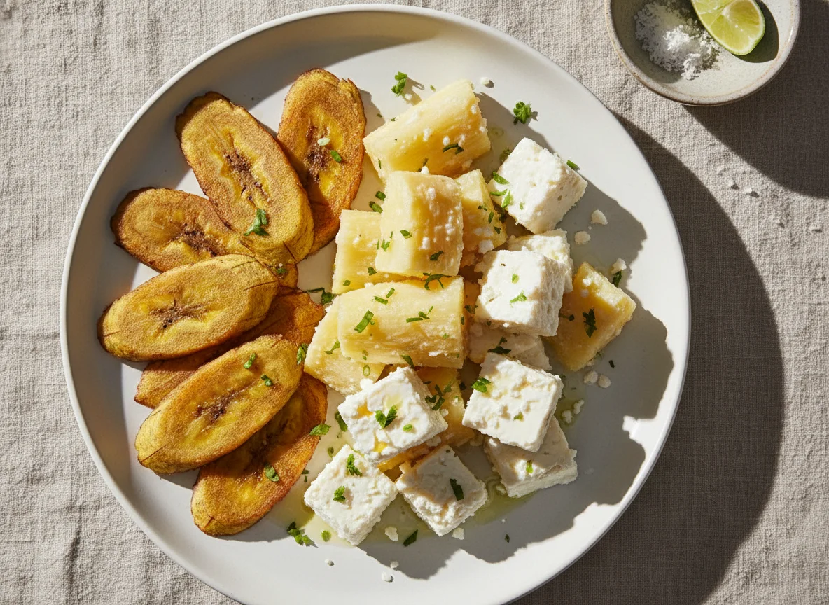 Plantain, Cassava and Cheese photo
