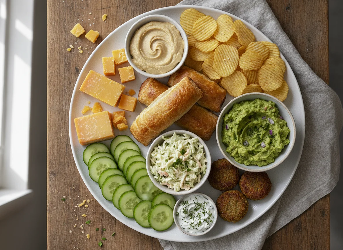 Ploughman's style snack platter photo