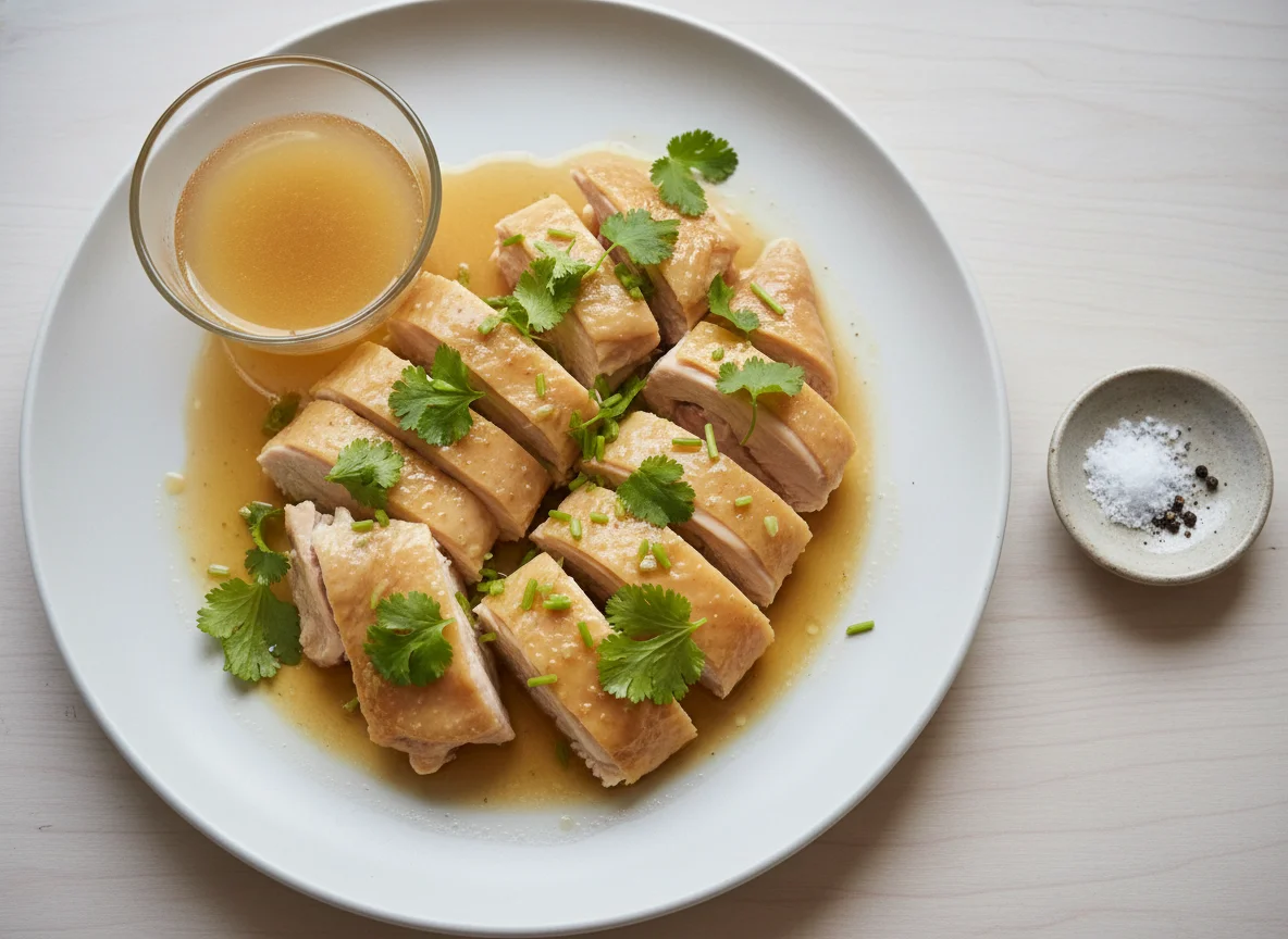 Poached Chicken with Coriander photo