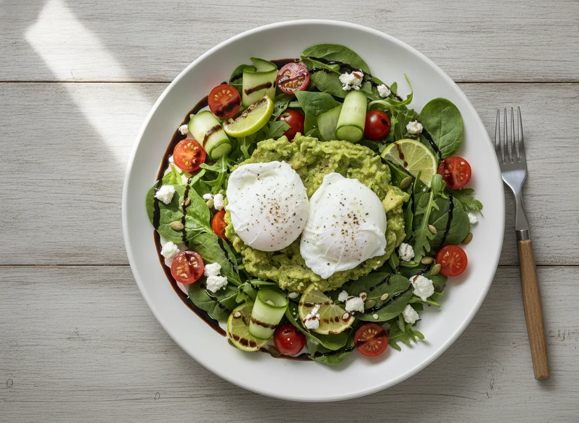 Poached Egg and Avocado Salad photo