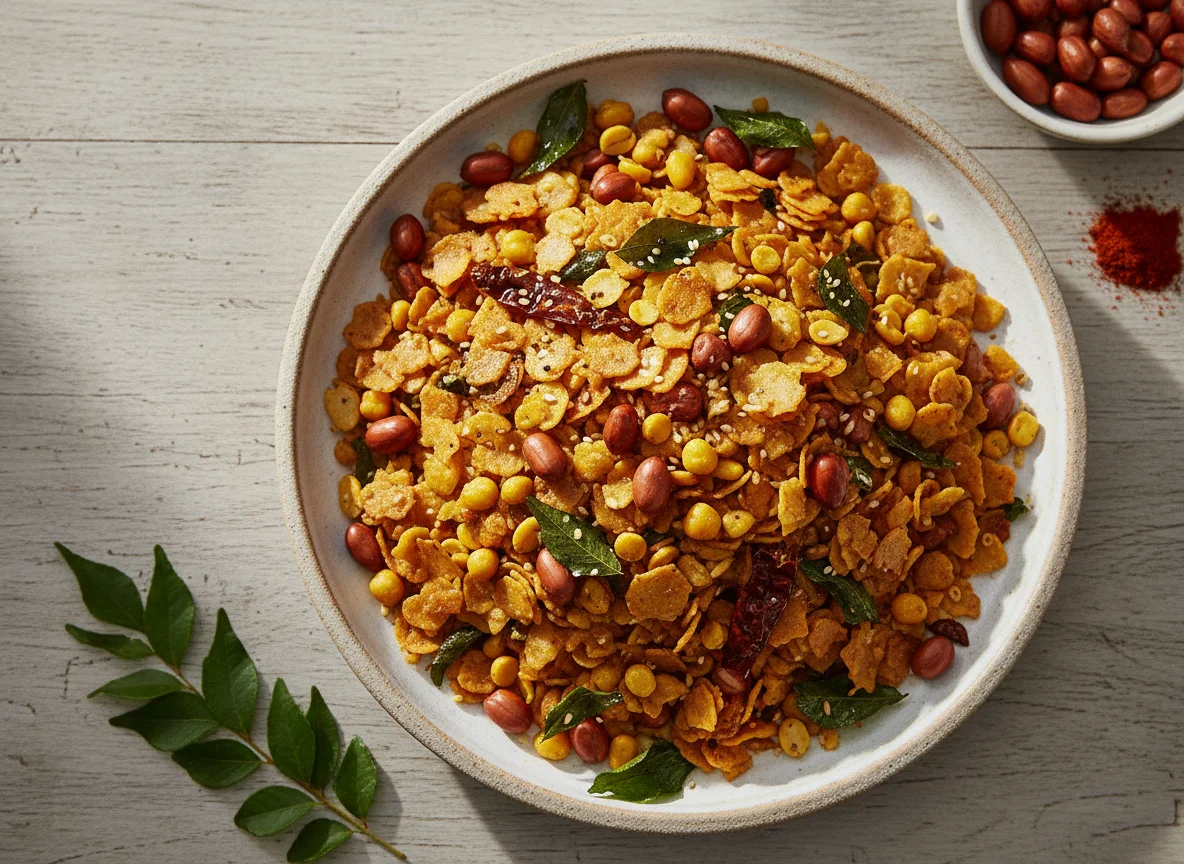 Poha Chivda (Flattened Rice Snack Mix) photo