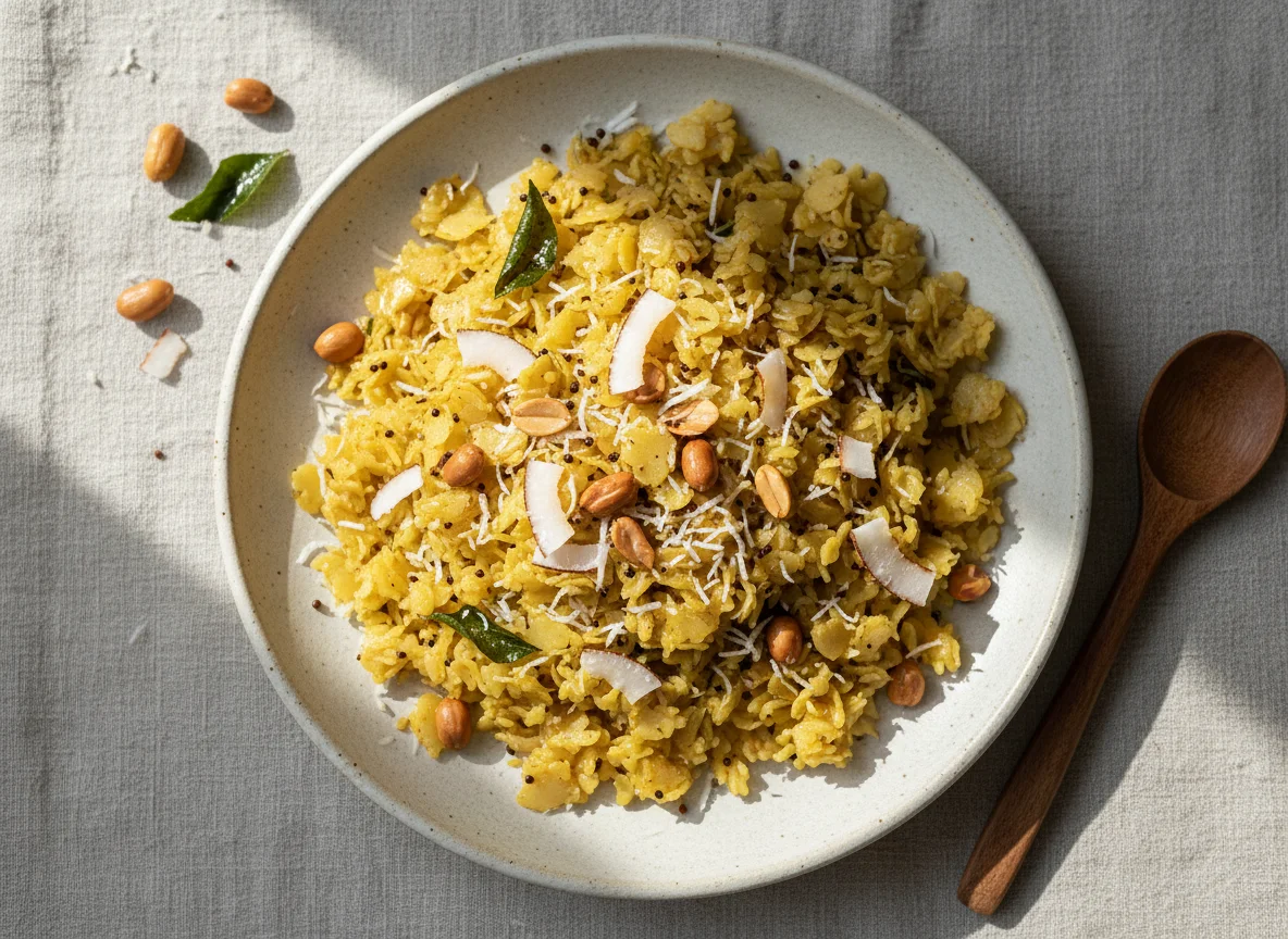 Poha (Flattened Rice Dish) photo