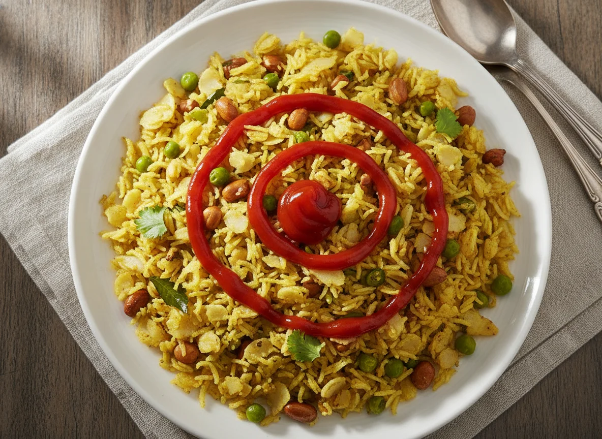 Poha with Ketchup photo