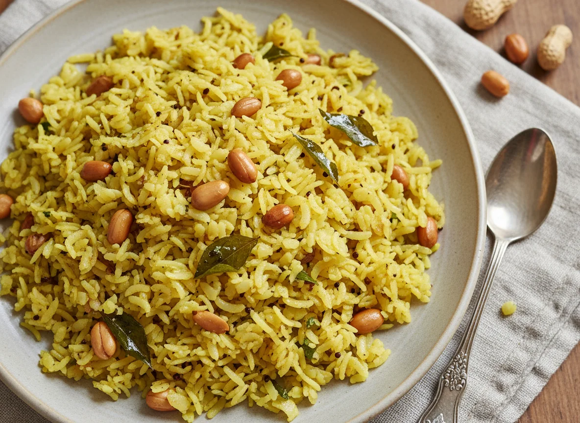 Poha with Peanuts photo
