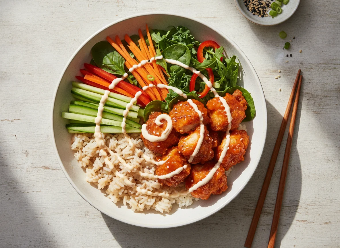 Poke Bowl with Crispy Chicken photo