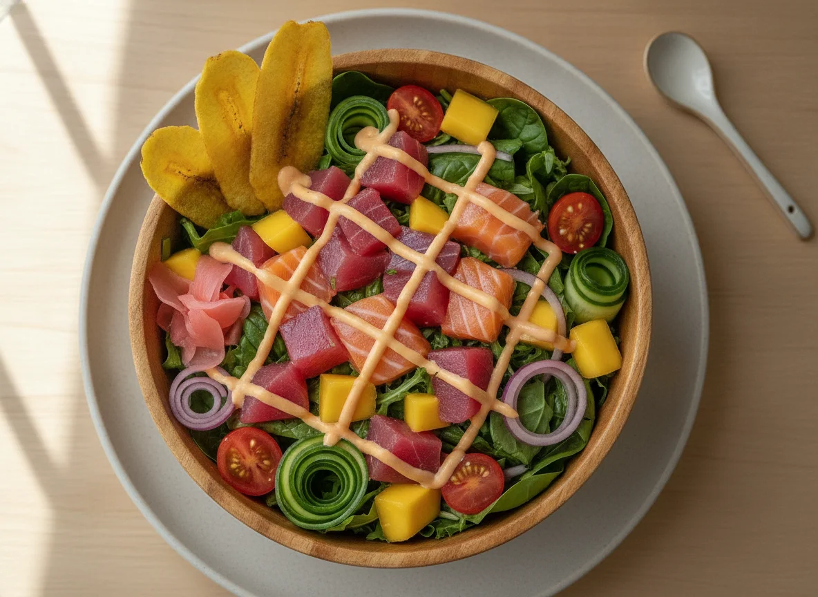 Poke Bowl with Salad Base photo