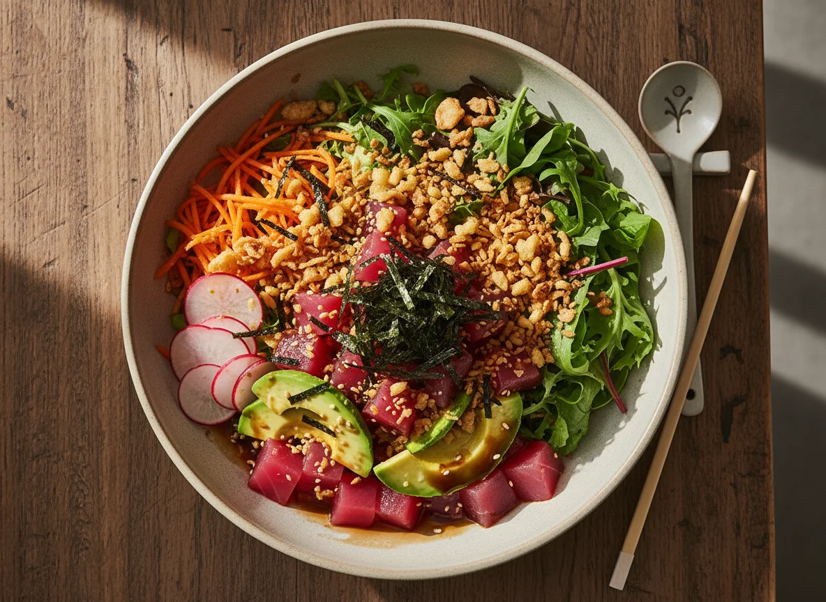 Poke Bowl with Tuna and Avocado photo