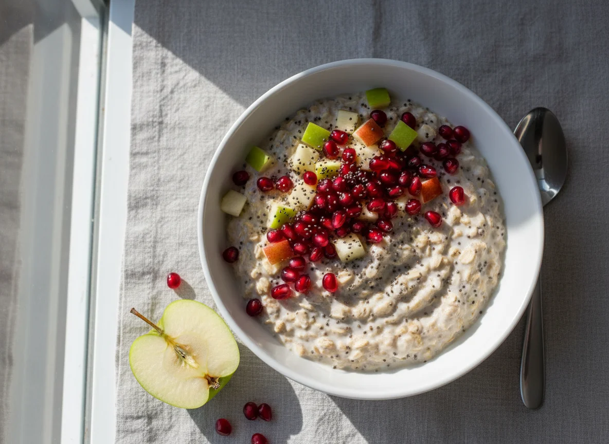Pomegranate and Apple Overnight Oats photo