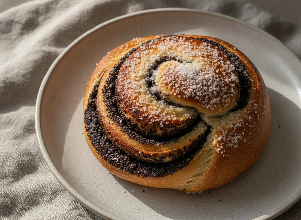 Poppy seed bun photo