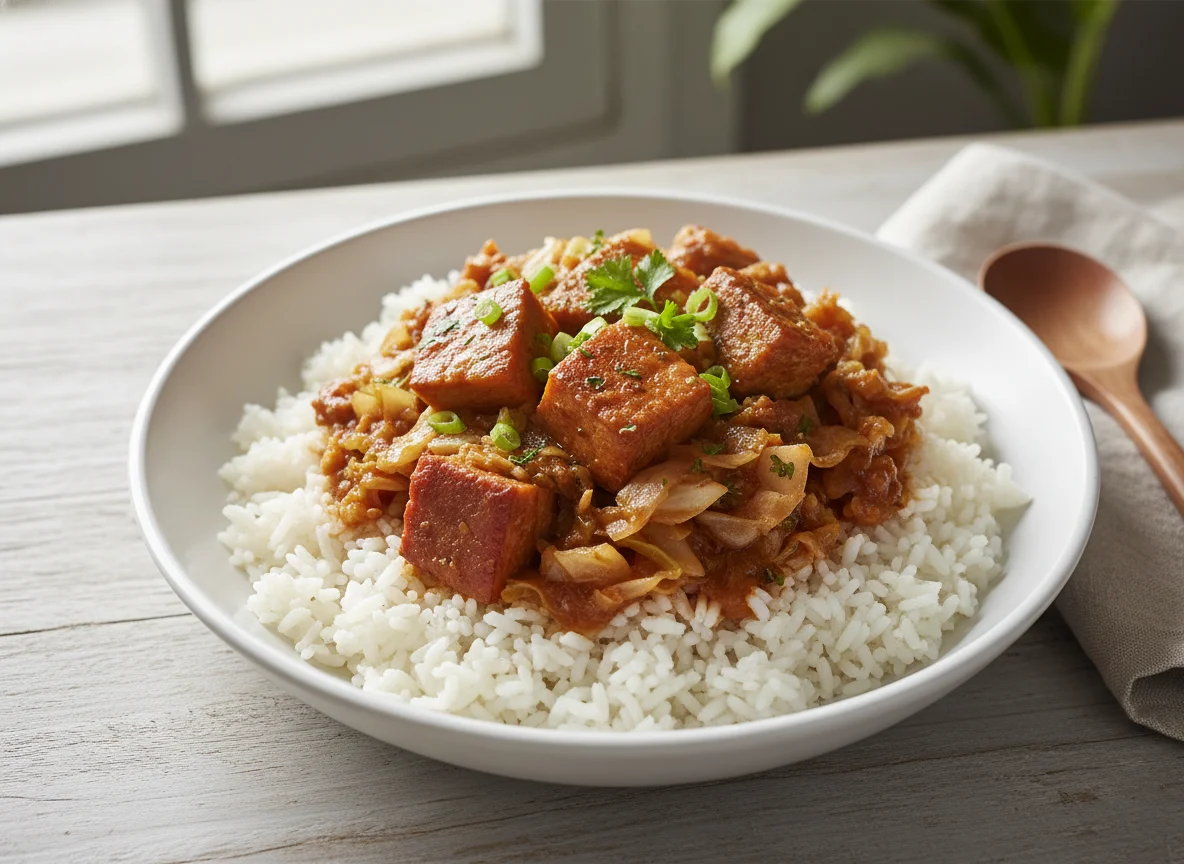 Pork and Cabbage Stew with Rice photo