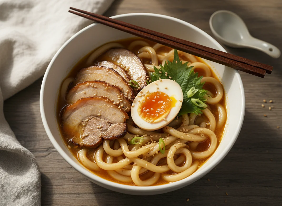 Pork and Egg Noodle Bowl photo