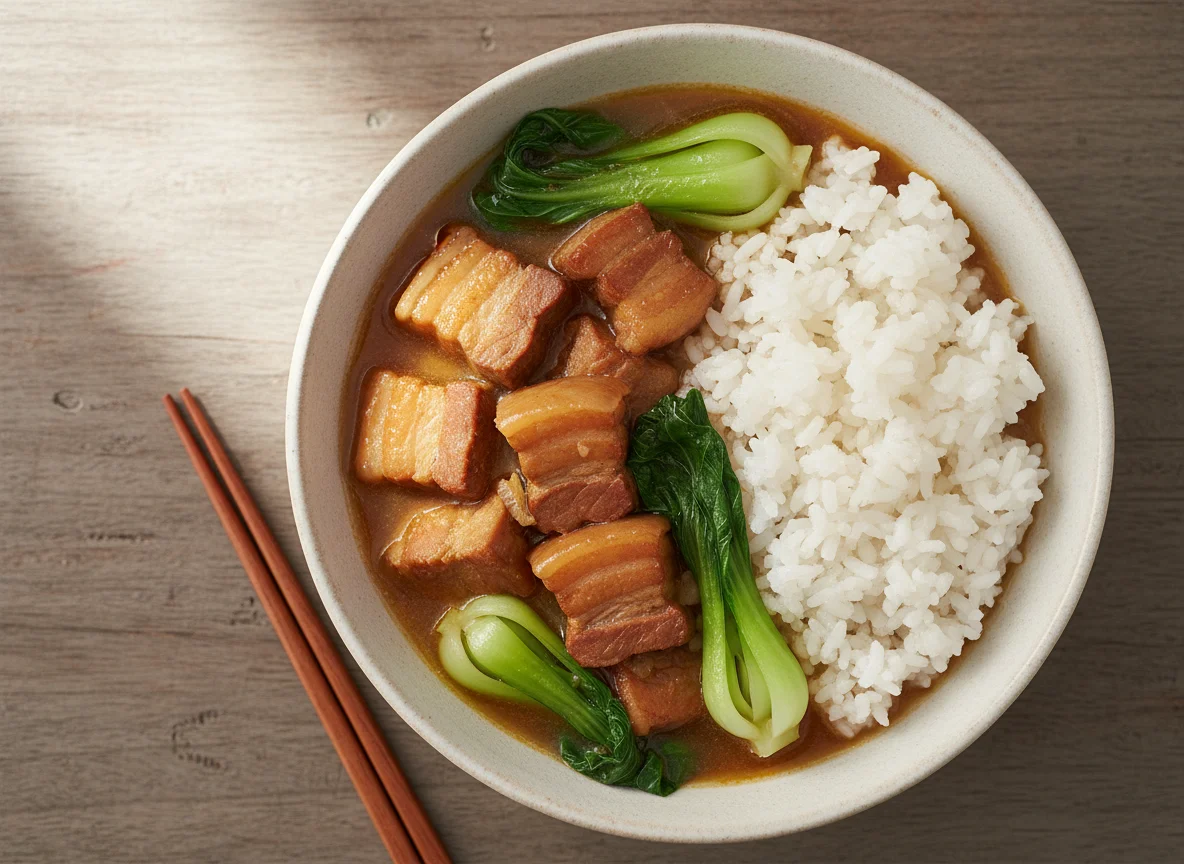 Pork and Vegetable Stew with Rice photo