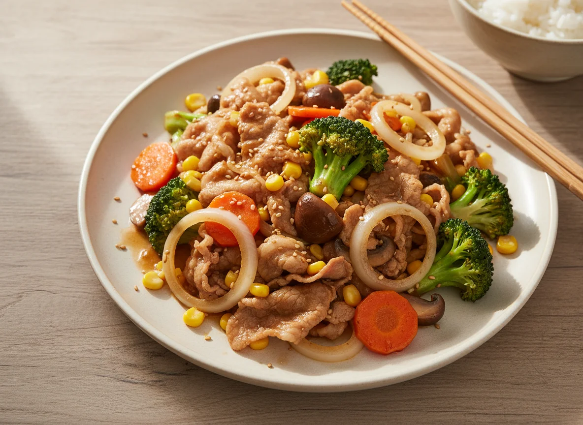 Pork and Vegetable Stir-fry photo