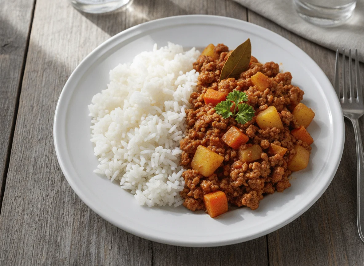 Pork Giniling with Rice photo