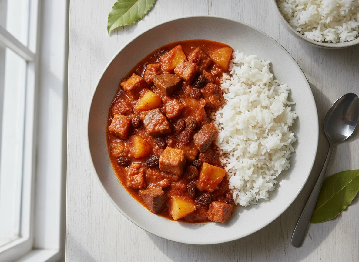 Pork Menudo with White Rice photo
