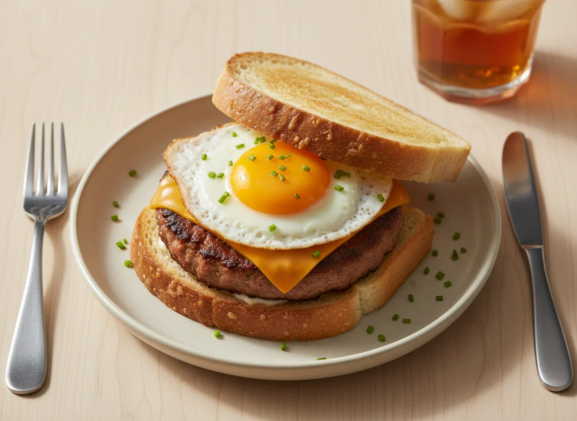 Pork Patty and Egg Sandwich photo