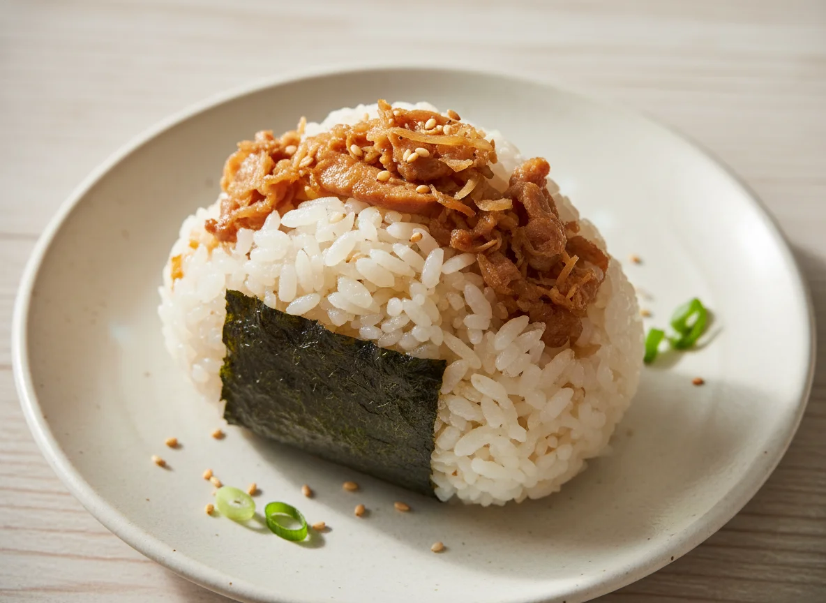Pork Rice Ball (Onigiri) photo