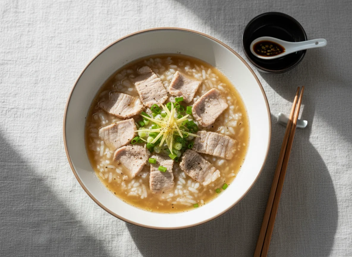 Pork Rice Porridge (Khao Tom Moo) photo