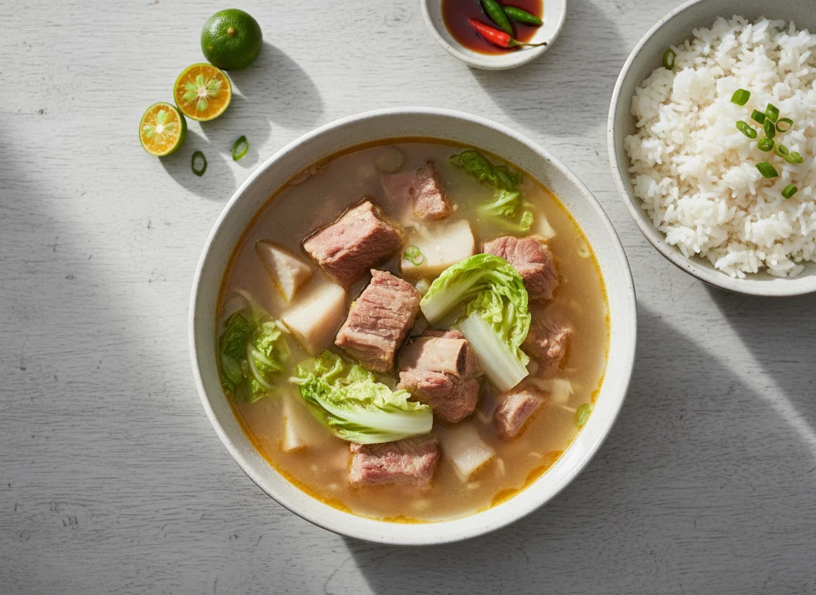 Pork Sinigang with Rice photo