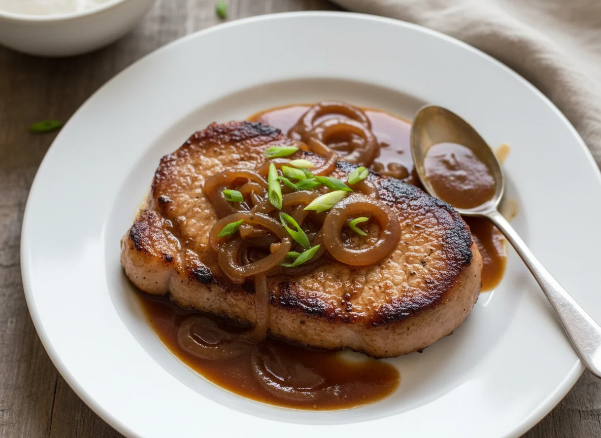 Pork Steak with Onions photo