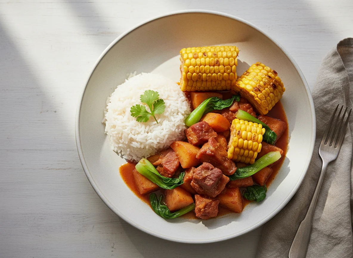 Pork Stew with Rice and Corn photo