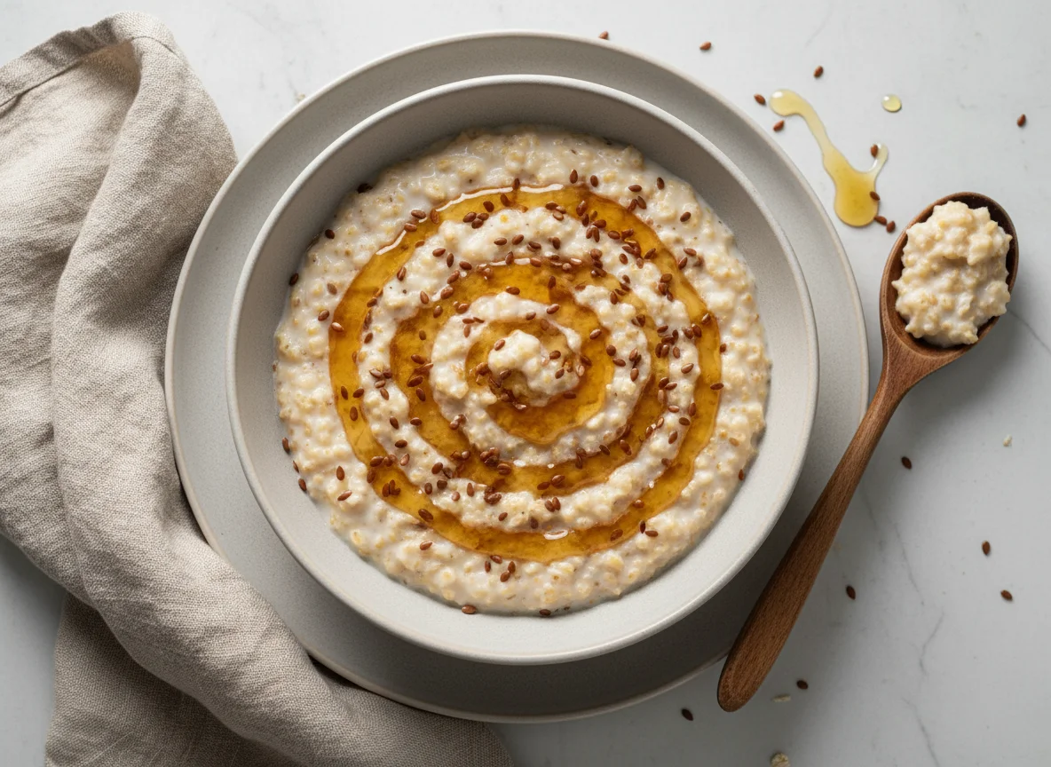 Porridge with Flaxseed and Honey photo