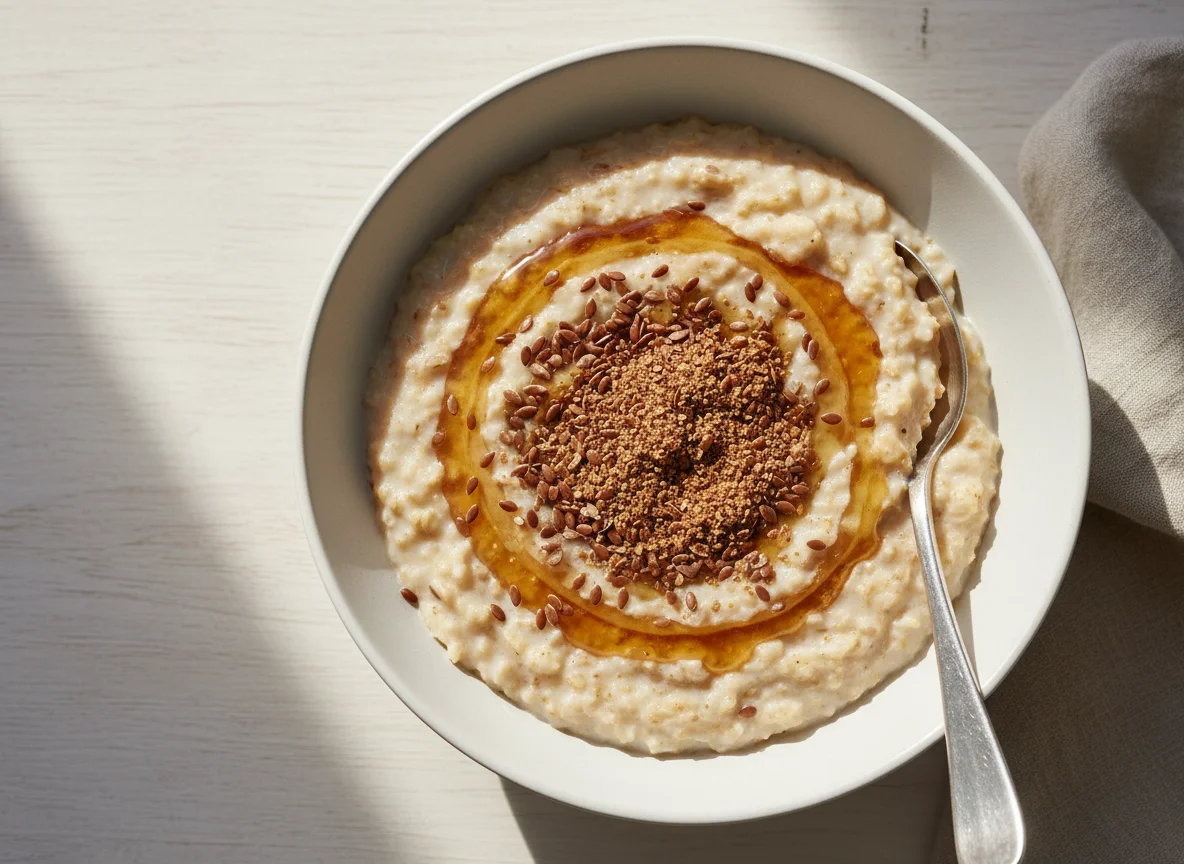 Porridge with Ground Seeds and Honey photo