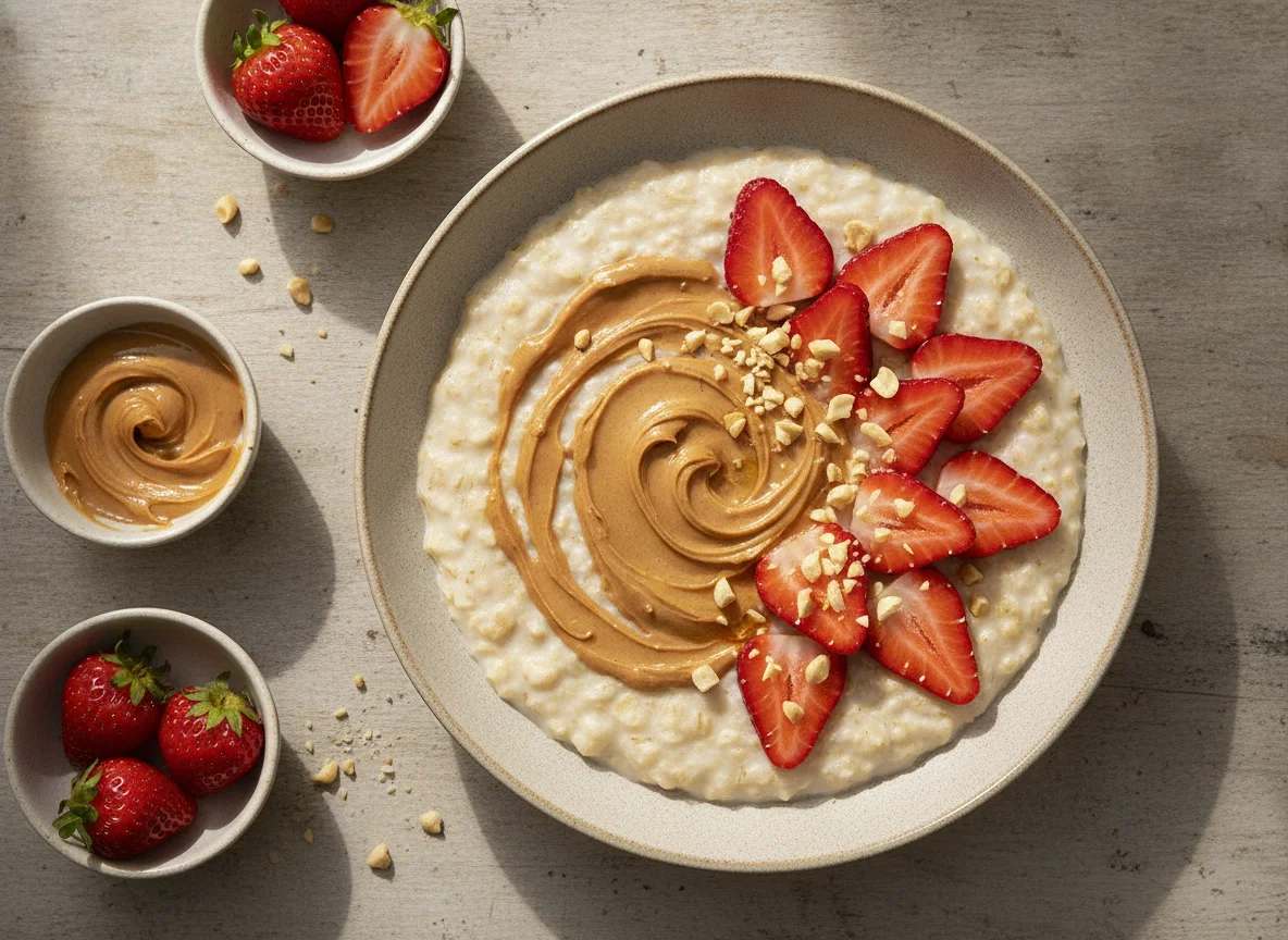 Porridge with Strawberries photo