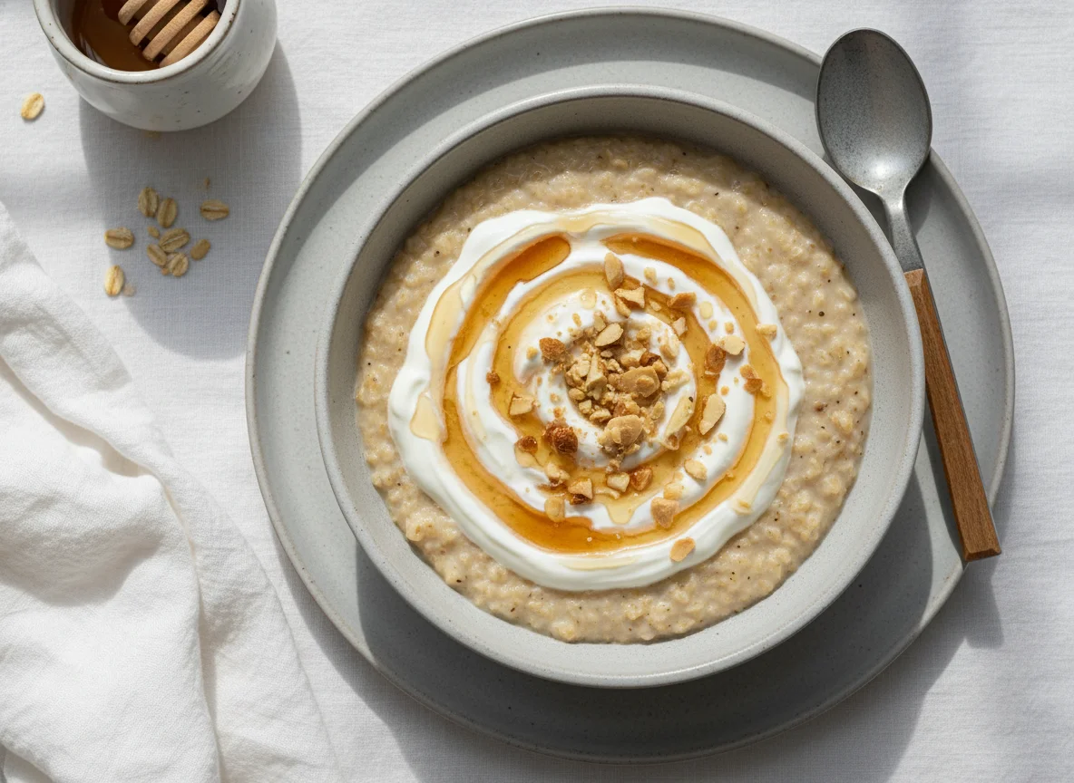 Porridge with Yoghurt and Honey photo