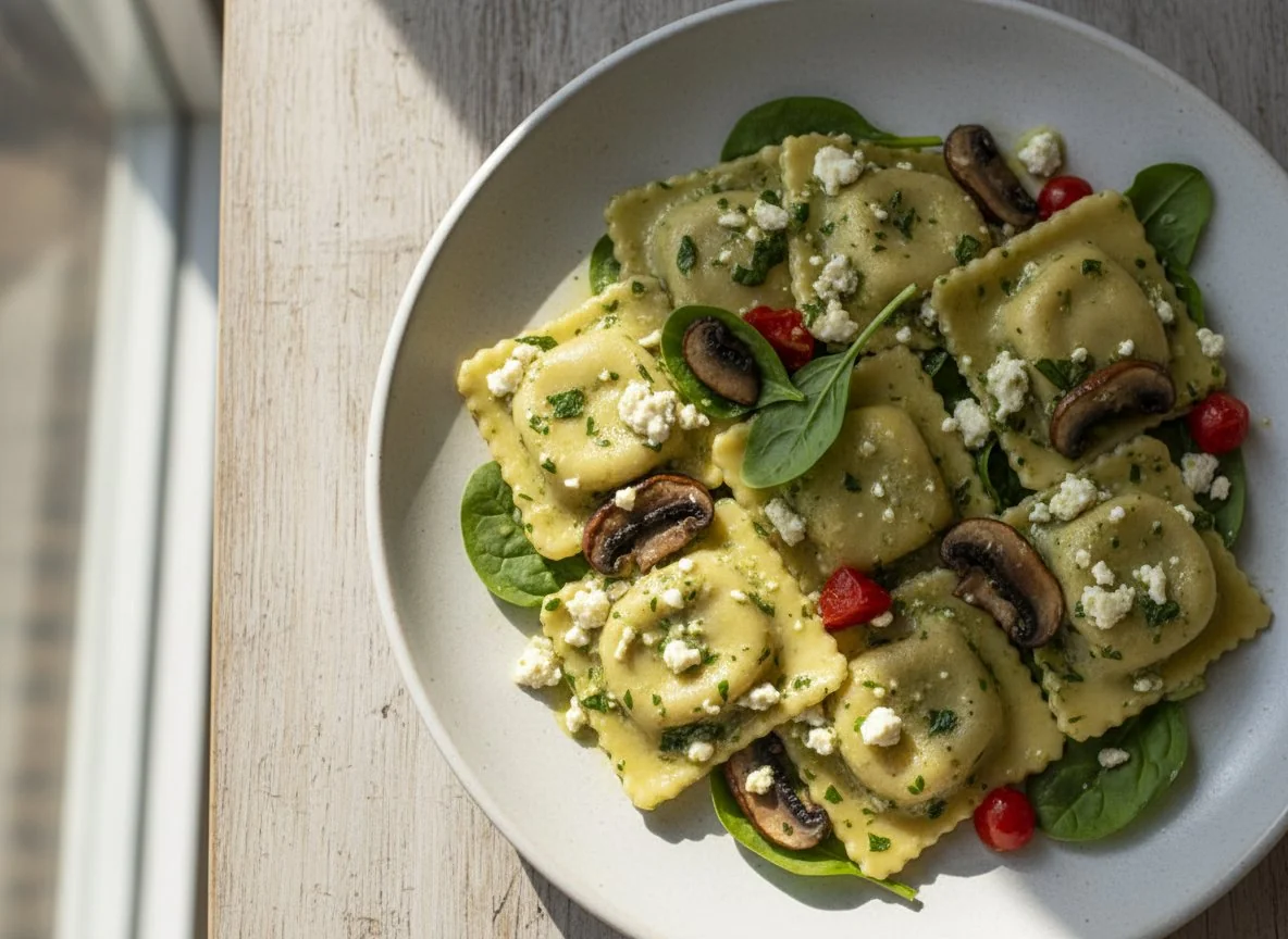 Portabella & Goat Cheese Ravioli photo