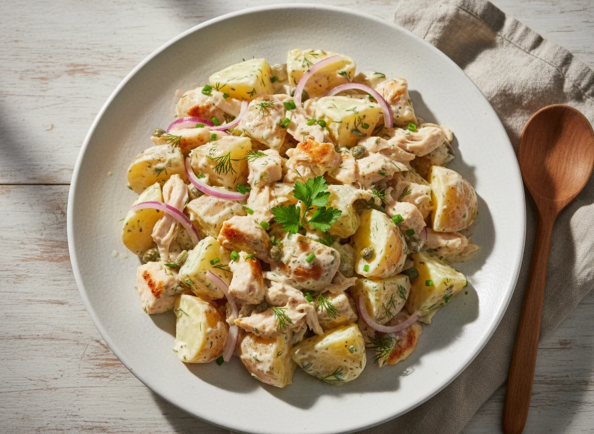 Potato and Chicken Salad with Creamy Dressing photo