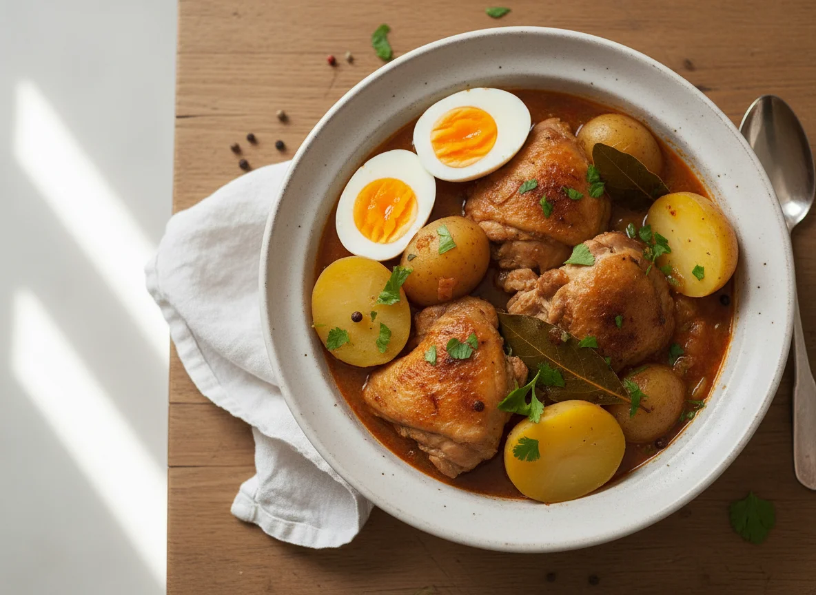 Potato and Chicken Stew with Egg photo