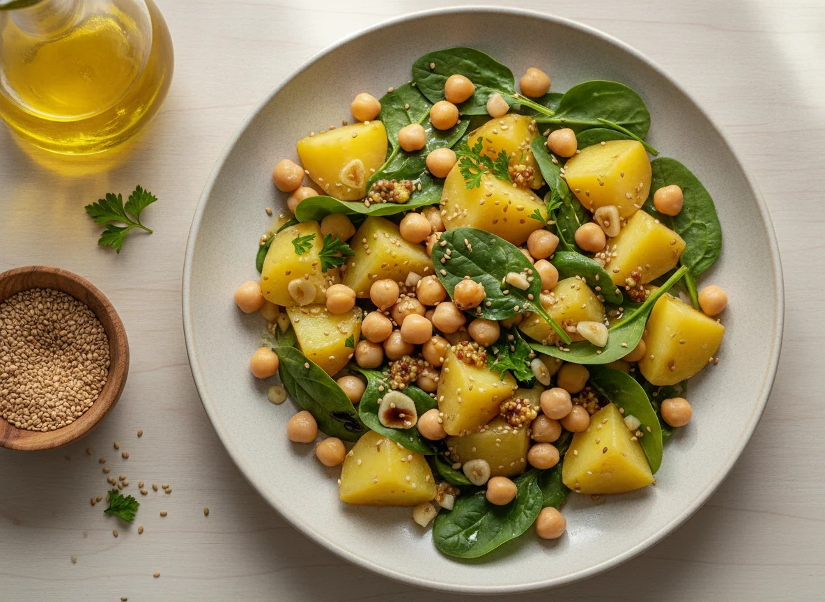 Potato, Chickpea and Spinach Salad (Half Portion) photo