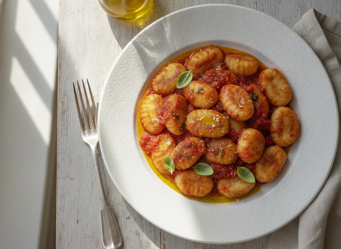 Potato Gnocchi with Tomato Sauce photo