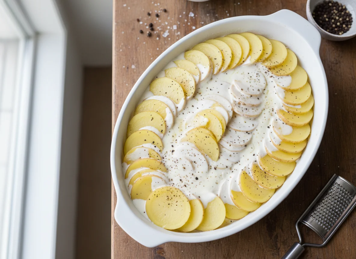 Potato Gratin (preparation) photo