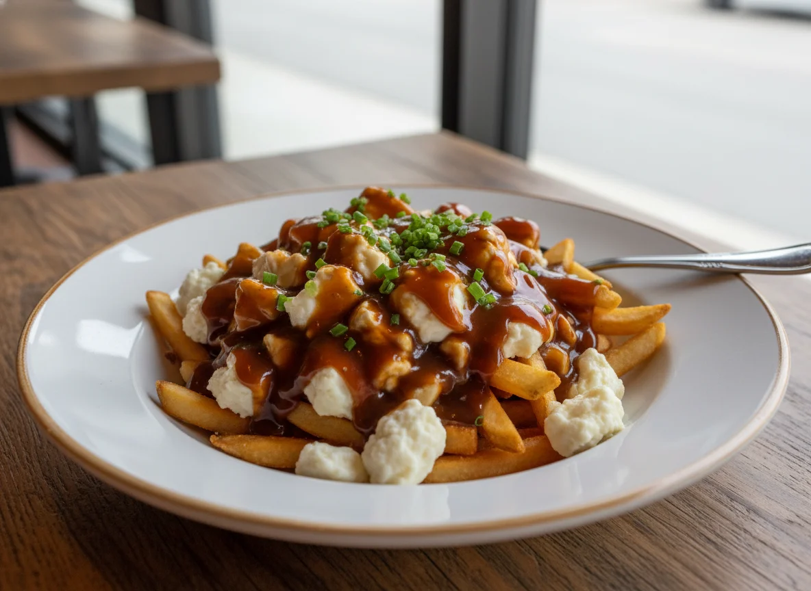 Poutine with Gravy and Cheese Curds photo