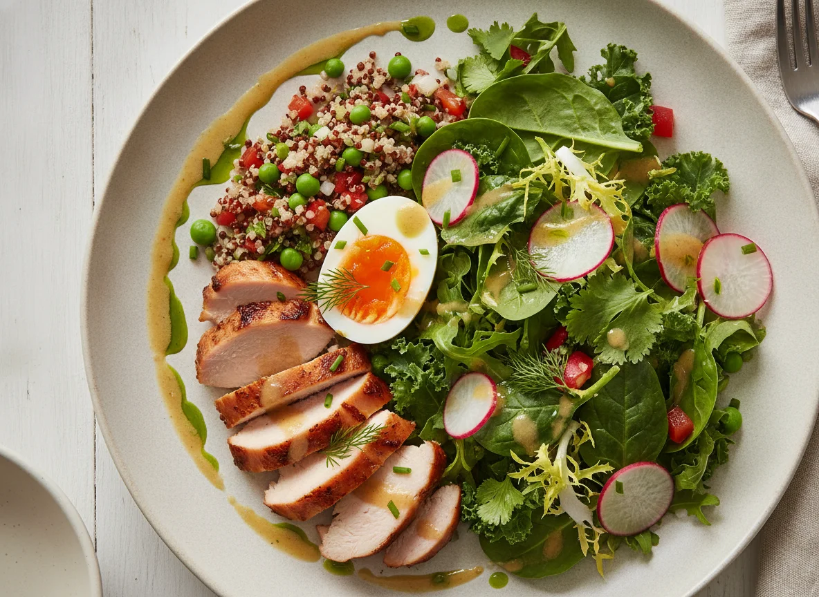 Power Green Salad with Smoked Chicken photo