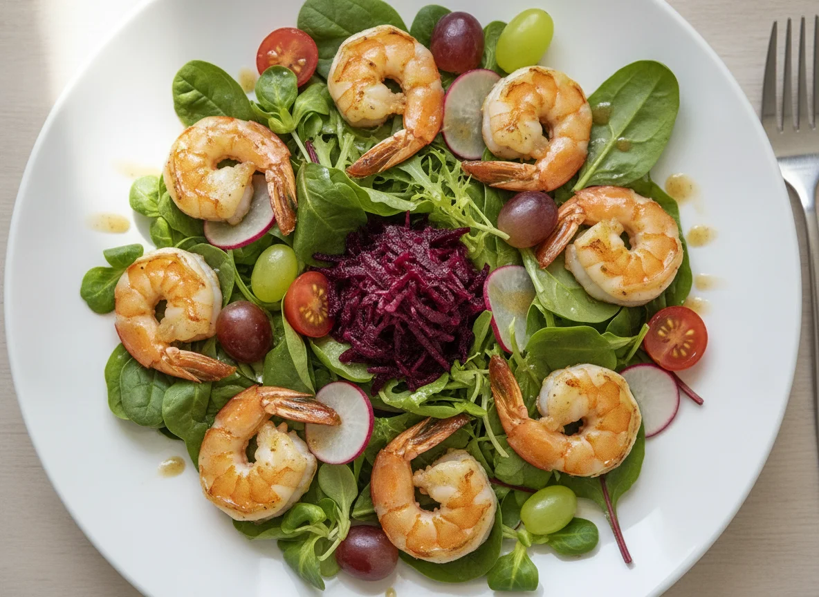 Prawn and Mixed Leaf Salad photo